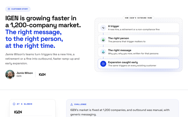 The header of the IGEN story