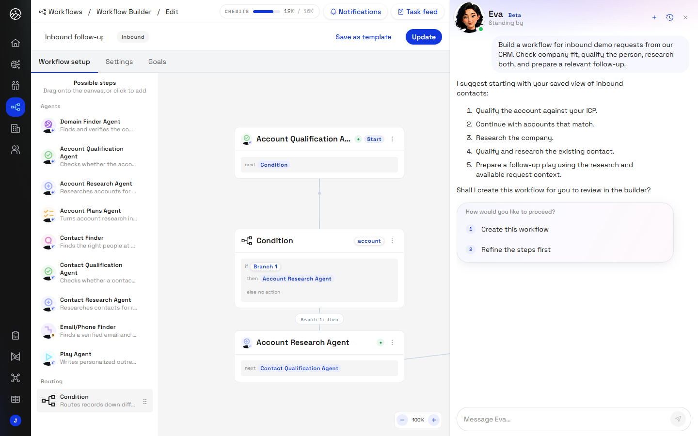 Fictional demo: Eva inbound proposal, illustrative example