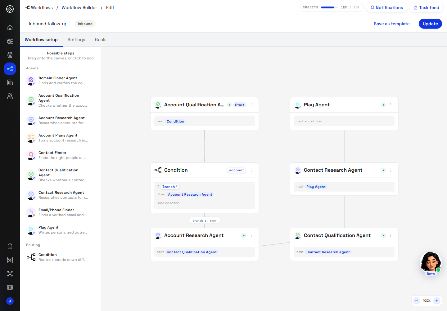Fictional demo: Inbound workflow